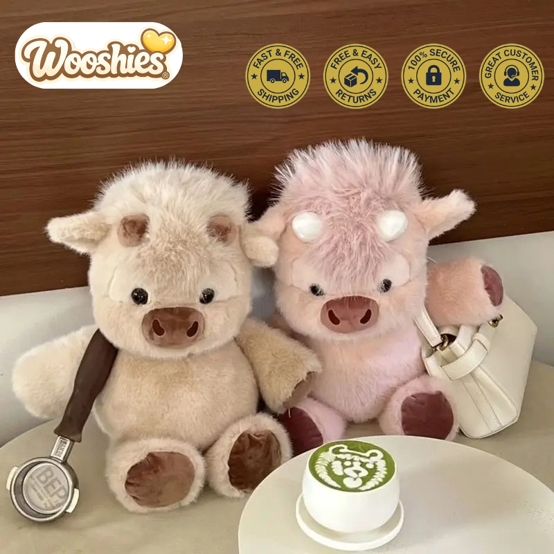 Wooshies® Running Highland Cow Plushie