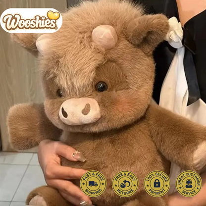 Wooshies® Running Highland Cow Plushie
